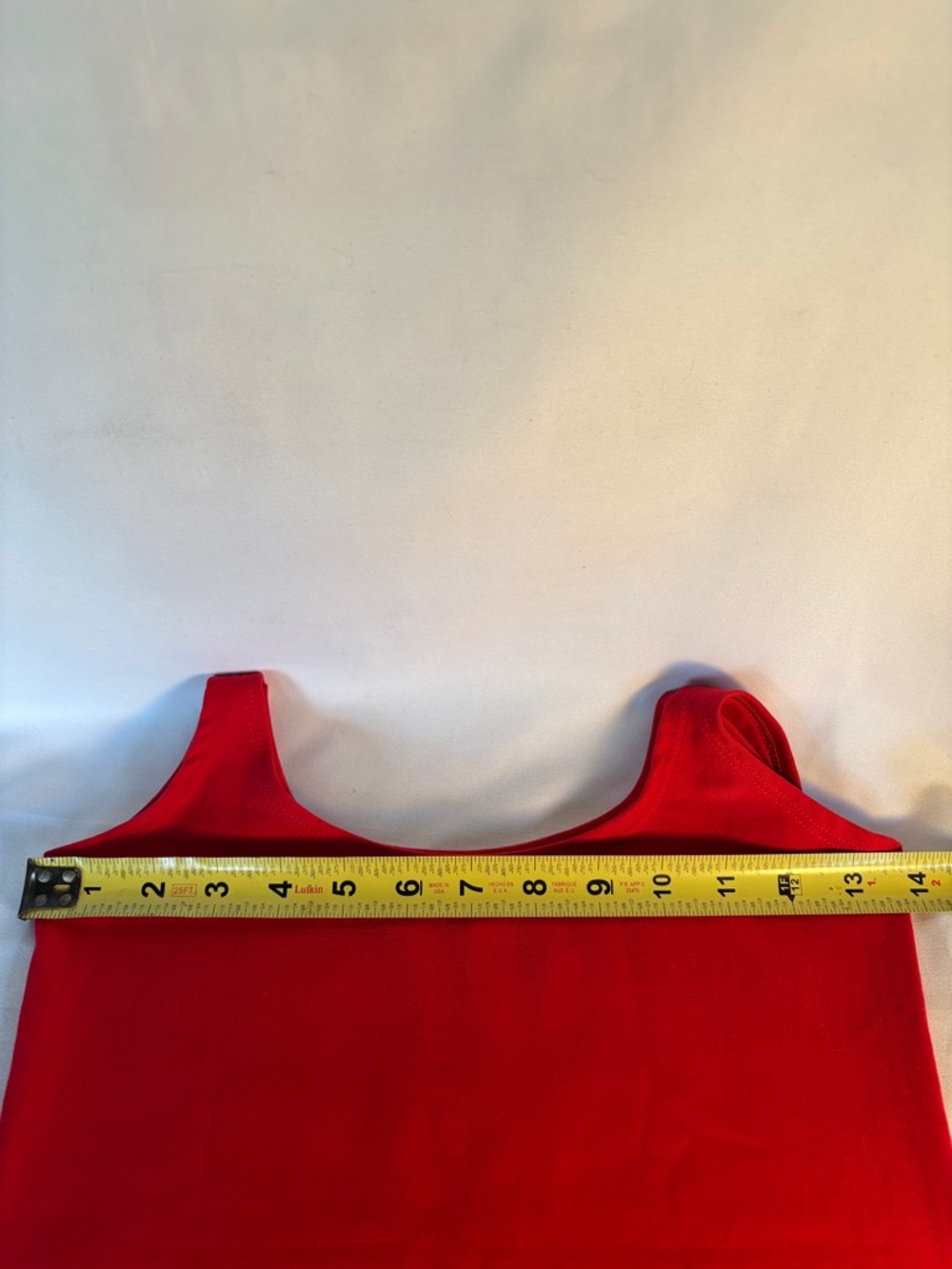 BRIGHT CHERRY RED SCOOP NECK TANK TOP WOMEN - Picture 5 of 8